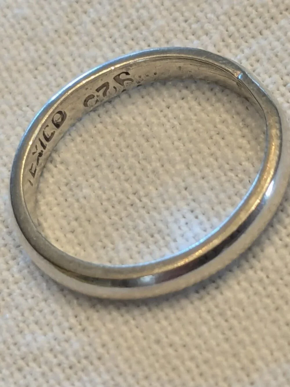 Vintage Taxco Mexico Sterling Silver Band Ring Minimalist 925 Wedding Stackable